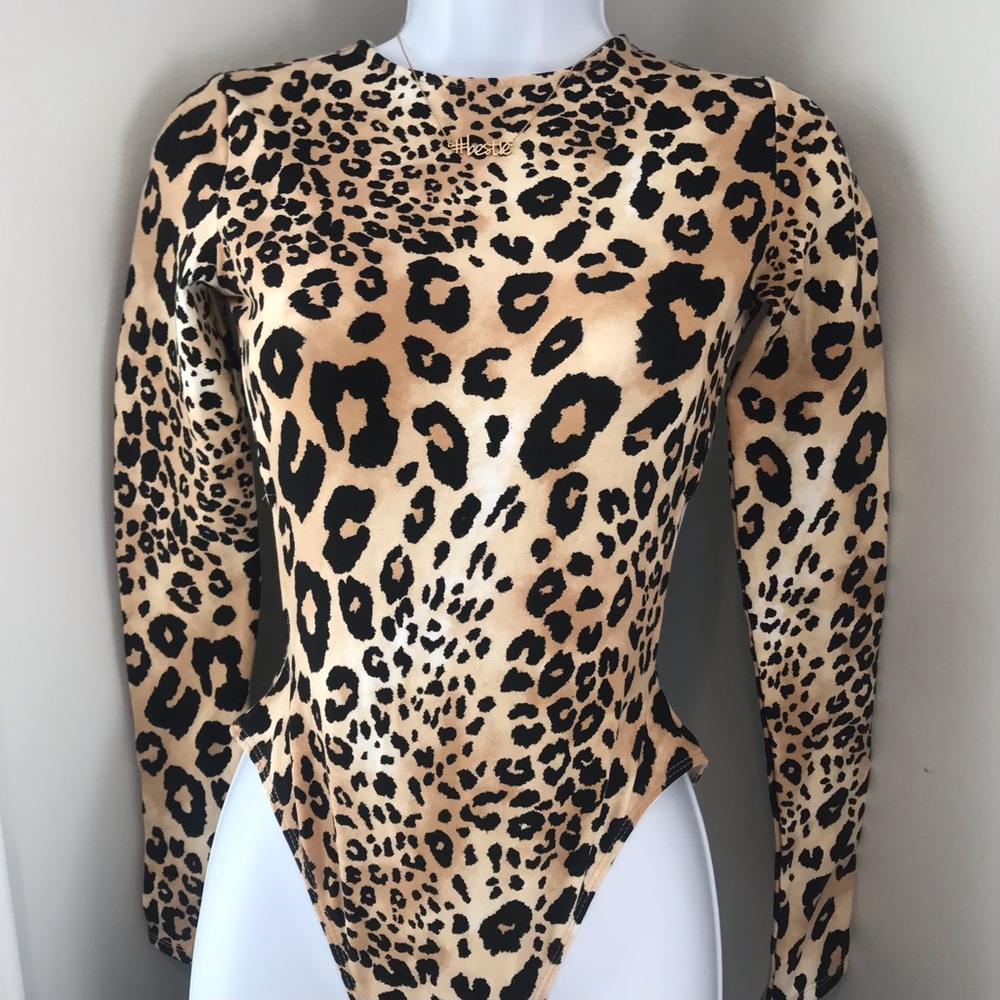 Leopard Open Back Bodysuit NWOT